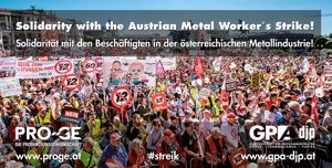 Breakdown of negotiations in the subsector for metaltechnology in Austria – Warning strikes will start on Monday, 12th November